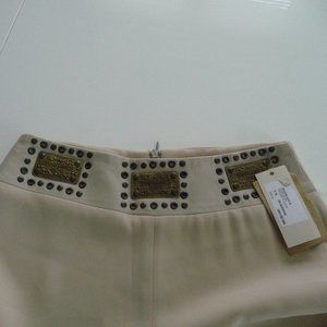 VINTAGE MANIGANCE PARIS ARTSY BOHEMIAN HIPPIE PANTSLEATHER BELT EMBELISH…